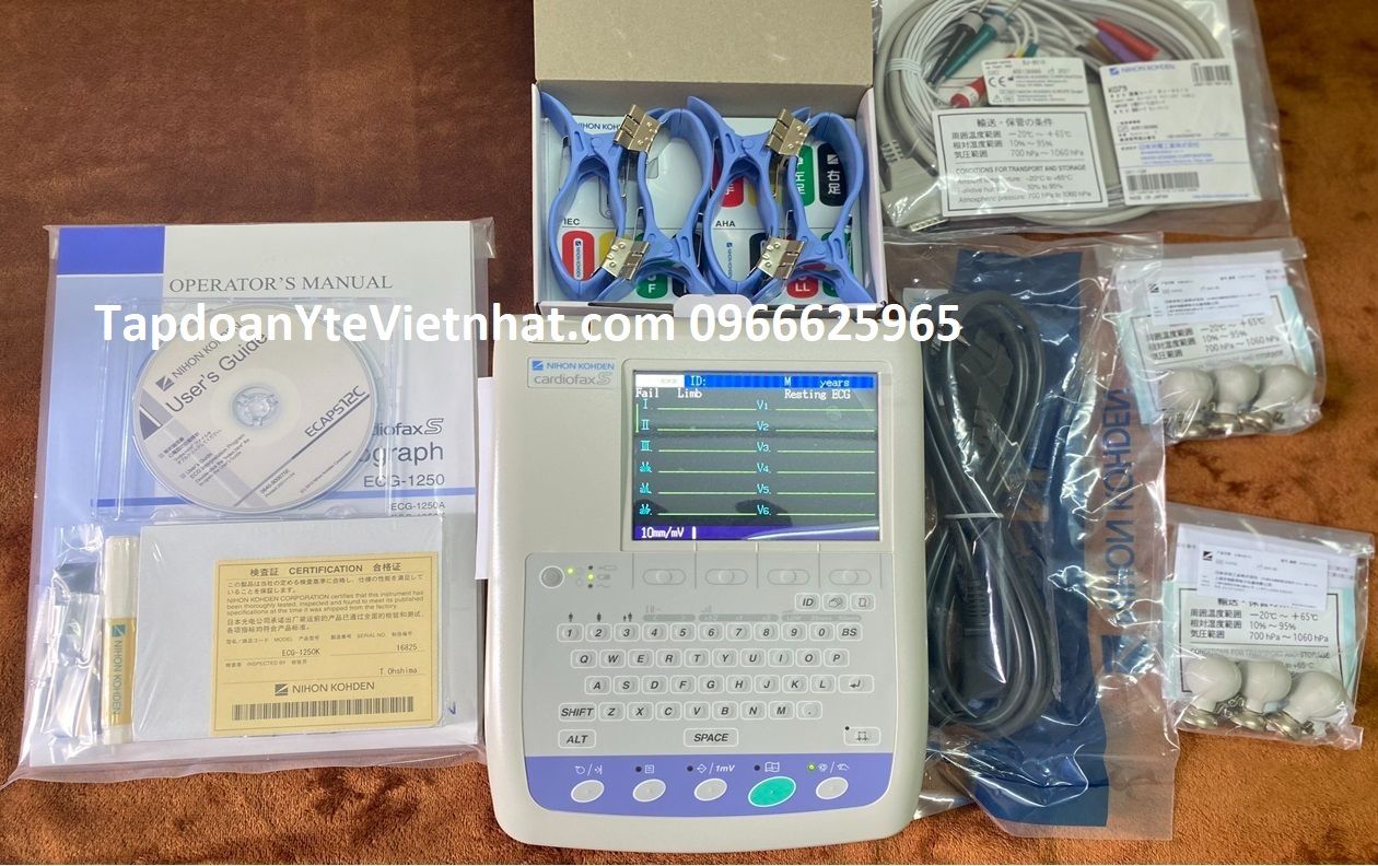 Máy điện tim 6 cần NIHON KOHDEN- ECG 1250K