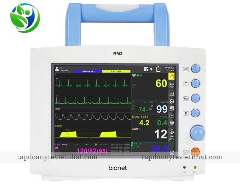 Hình ảnh monitor bệnh nhân Bionet BM3