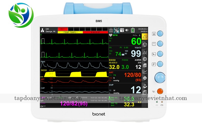 Hình ảnh monitor bệnh nhân Bionet BM5
