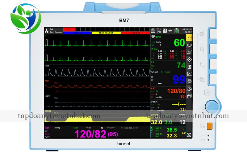 Hình ảnh monitor bệnh nhân Bionet BM7