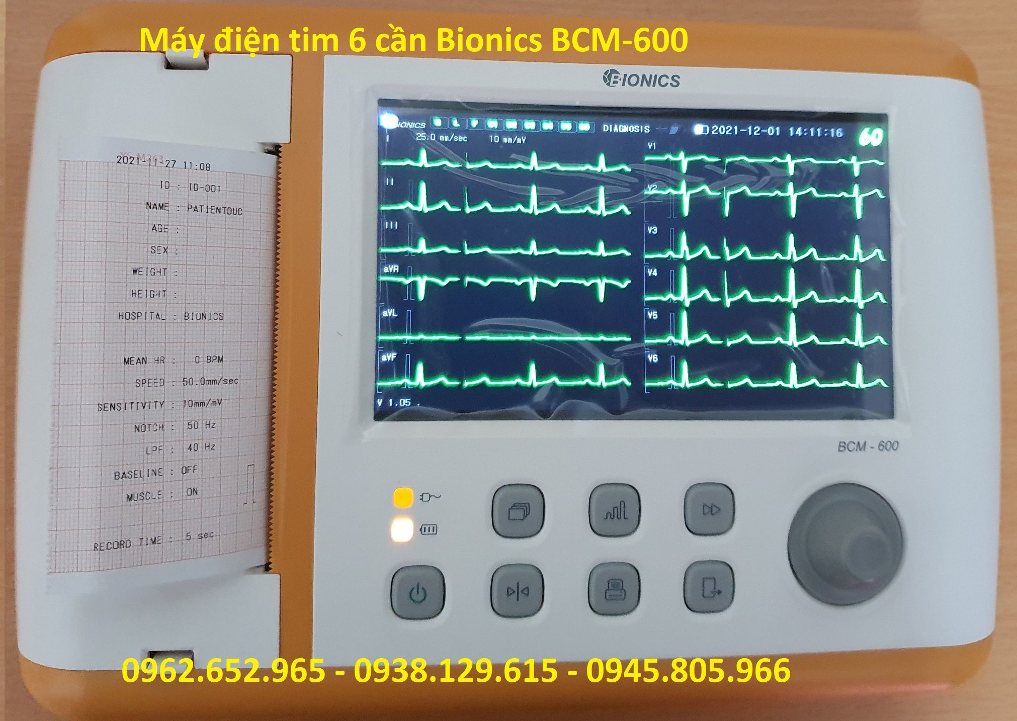 Máy điện tim 6 cần Bionics BCM-600