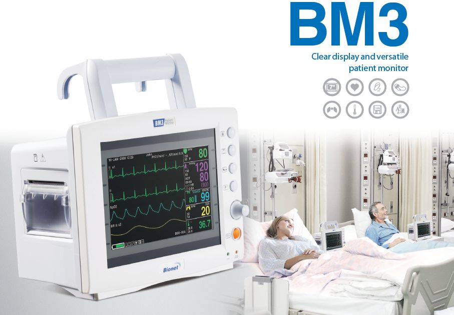 Máy Monitor theo dõi bệnh nhân 5,6  thông số Bionet BM3. Xuất xứ: Hàn Quốc